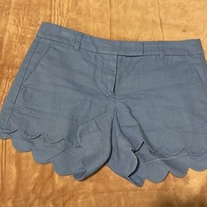 GUC jcrew scalloped hem shorts.